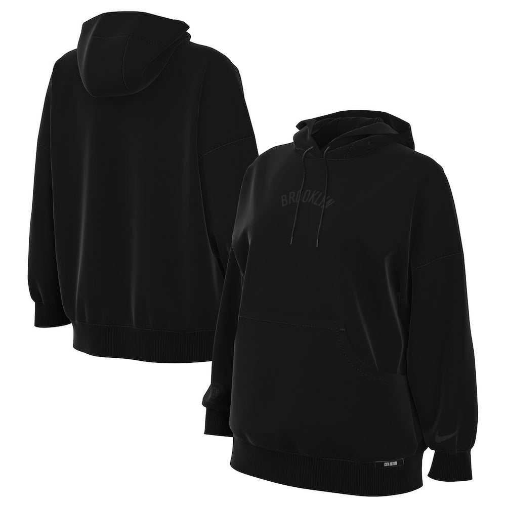 Brooklyn Nets Women's 2025/26 City Edition Remix Premium Fleece Hoodie Black - NBA