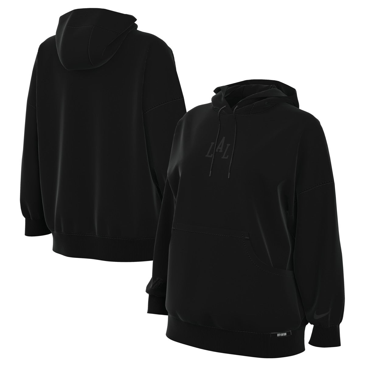 Los Angeles Lakers Women's 2025/26 City Edition Remix Premium Fleece Hoodie Black - NBA
