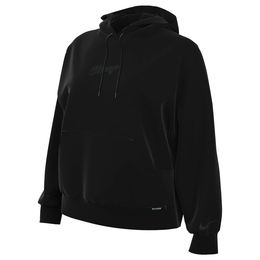 Chicago Bulls Women's 2025/26 City Edition Remix Premium Fleece Hoodie Black - NBA
