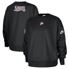 Philadelphia 76ers Women's Classic Edition Hardwood Classics Premium Phoenix Fleece Sweatshirt Black - NBA