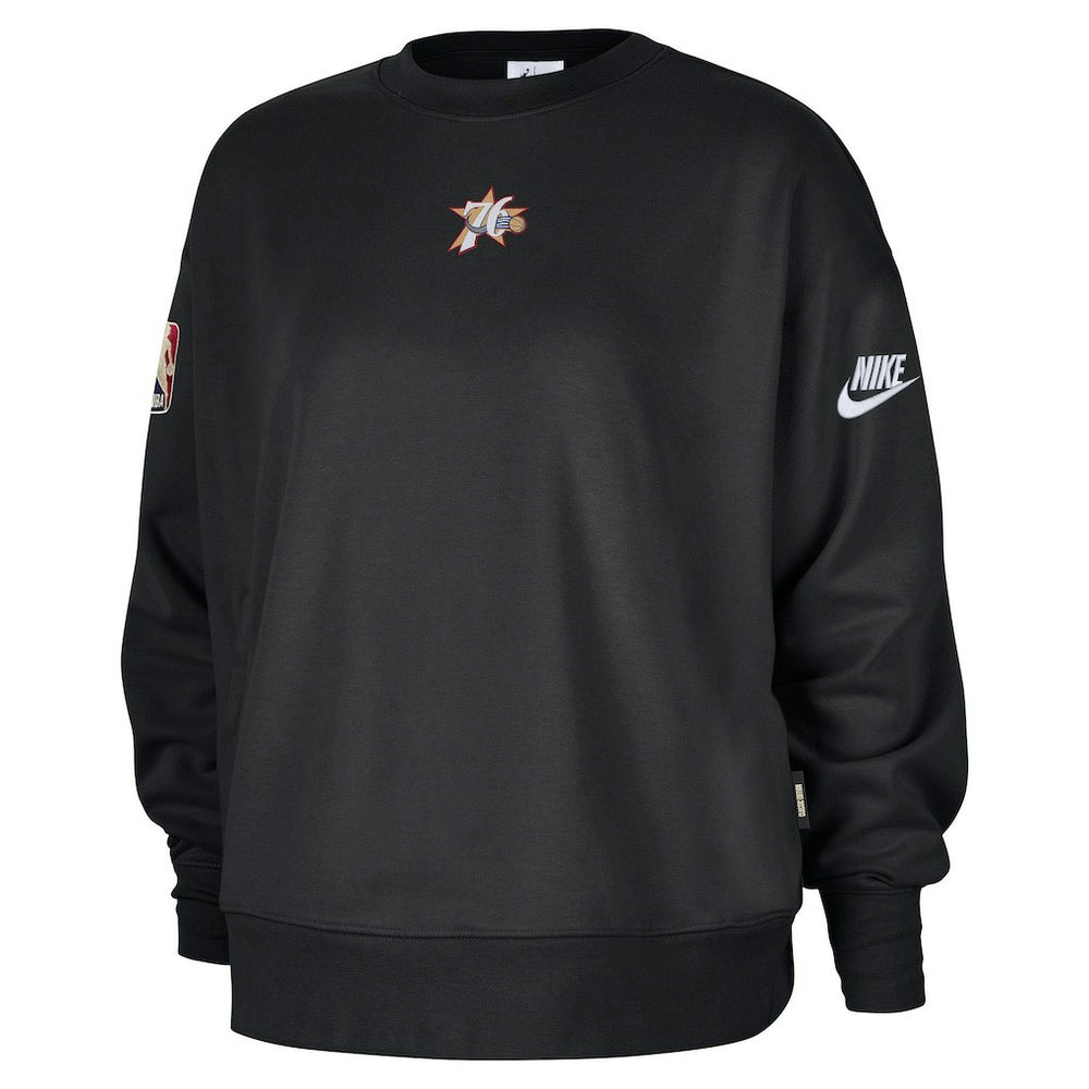 Philadelphia 76ers Women's Classic Edition Hardwood Classics Premium Phoenix Fleece Sweatshirt Black - NBA