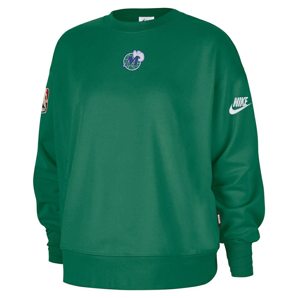 Dallas Mavericks Women's Classic Edition Hardwood Classics Premium Phoenix Fleece Sweatshirt Green - NBA