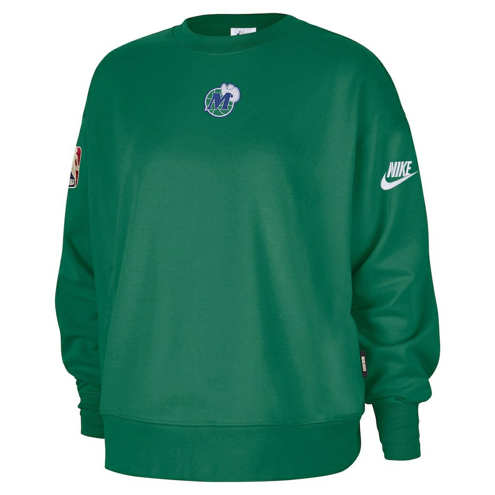 Dallas Mavericks Women's Classic Edition Hardwood Classics Premium Phoenix Fleece Sweatshirt Green - NBA