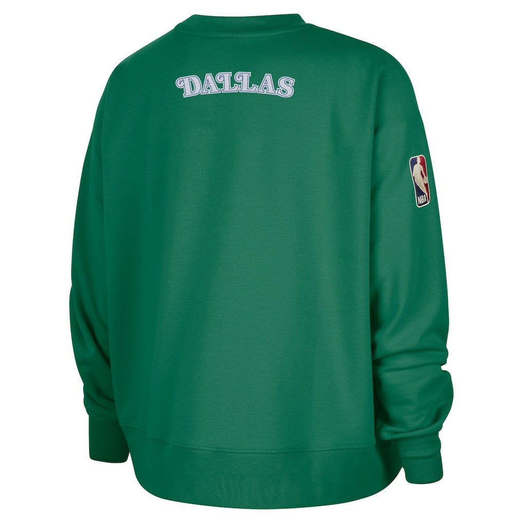 Dallas Mavericks Women's Classic Edition Hardwood Classics Premium Phoenix Fleece Sweatshirt Green - NBA
