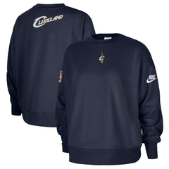 Cleveland Cavaliers Women's Classic Edition Hardwood Classics Premium Phoenix Fleece Sweatshirt Navy - NBA