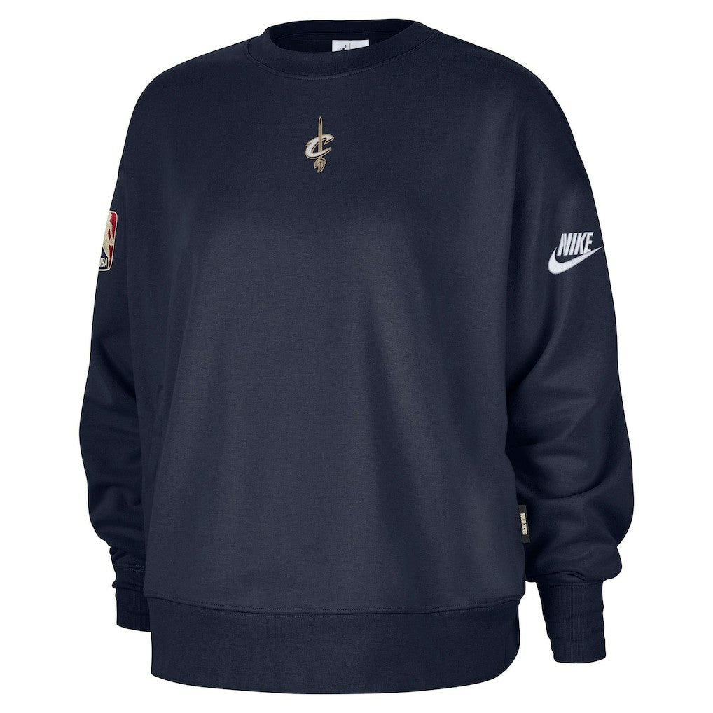 Cleveland Cavaliers Women's Classic Edition Hardwood Classics Premium Phoenix Fleece Sweatshirt Navy - NBA