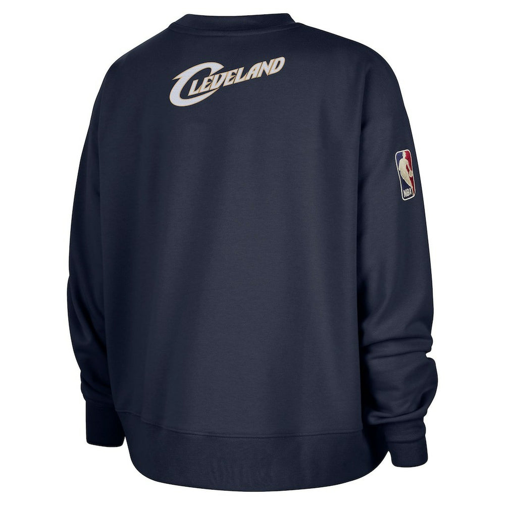 Cleveland Cavaliers Women's Classic Edition Hardwood Classics Premium Phoenix Fleece Sweatshirt Navy - NBA
