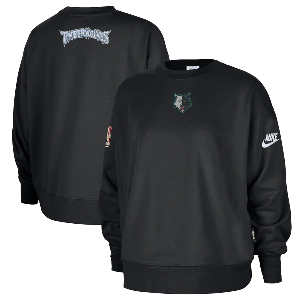 Minnesota Timberwolves Women's Classic Edition Hardwood Classics Premium Phoenix Fleece Sweatshirt Black - NBA
