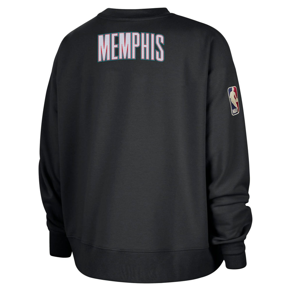 Memphis Grizzlies Women's Classic Edition Hardwood Classics Premium Phoenix Fleece Sweatshirt Black - NBA