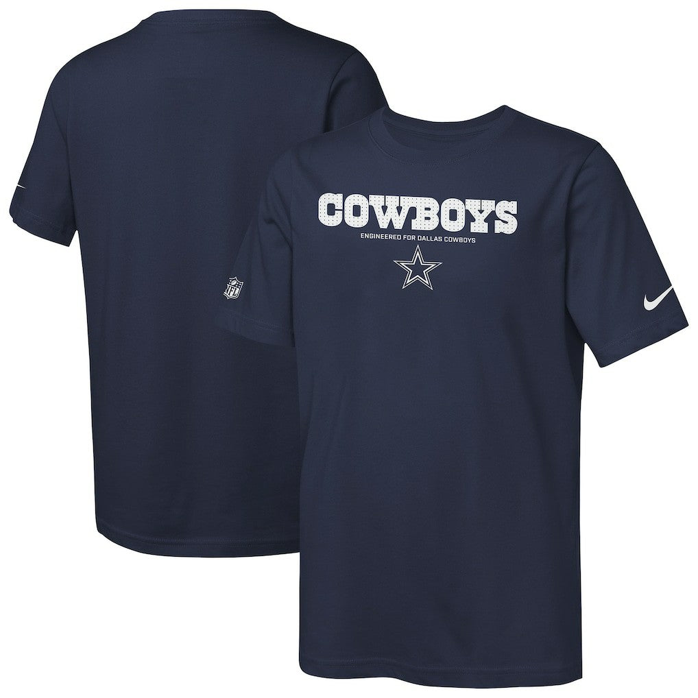 Dallas Cowboys Youth Sideline Team Issue T-Shirt Navy | Nike for Sale