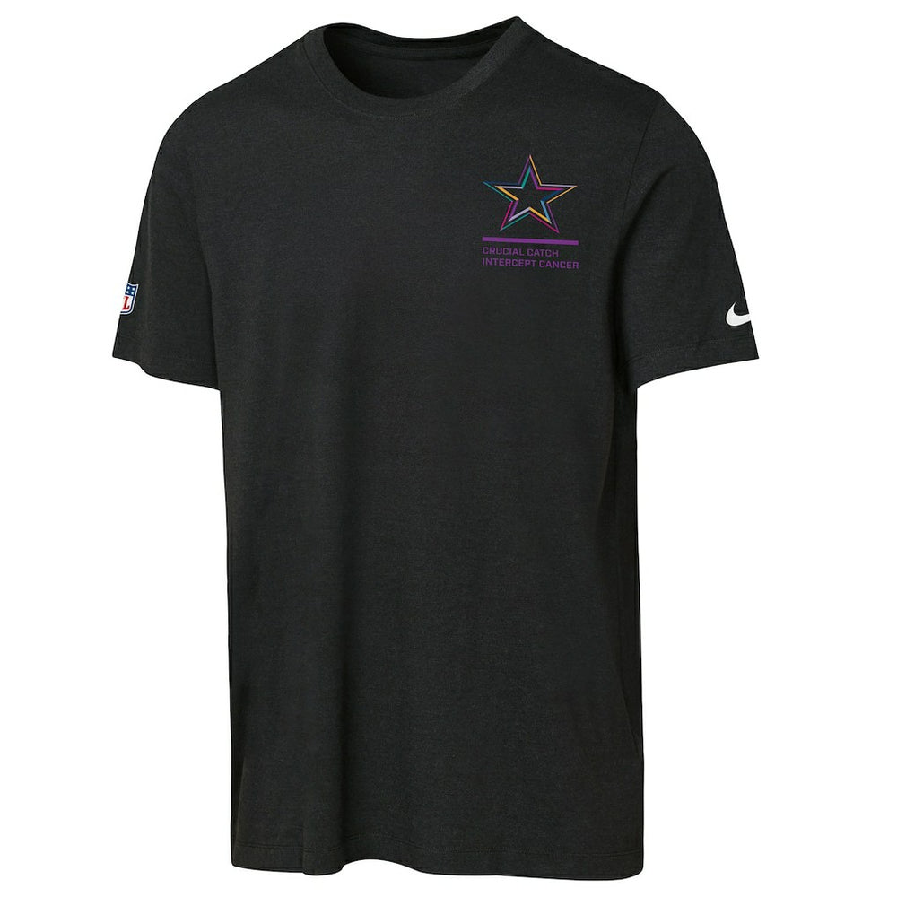 Dallas Cowboys Youth 2025 NFL Crucial Catch Tri-Blend Dri-FIT T-Shirt Black | Nike for Sale
