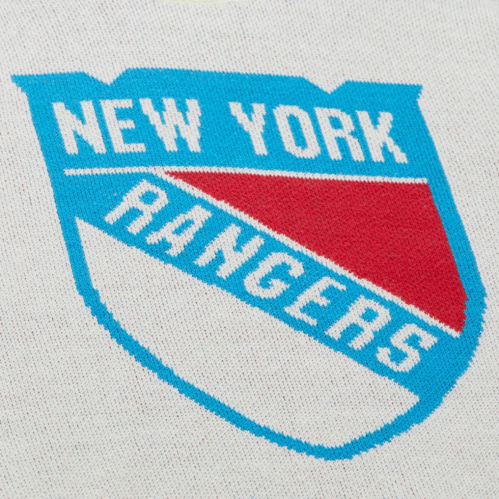 New York Rangers Mitchell & Ness Centennial Retro Logo Sweater - Cream - NHL