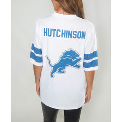 Aidan Hutchinson Detroit Lions Cuce Women's Crystal V-Neck Tunic White | NFL