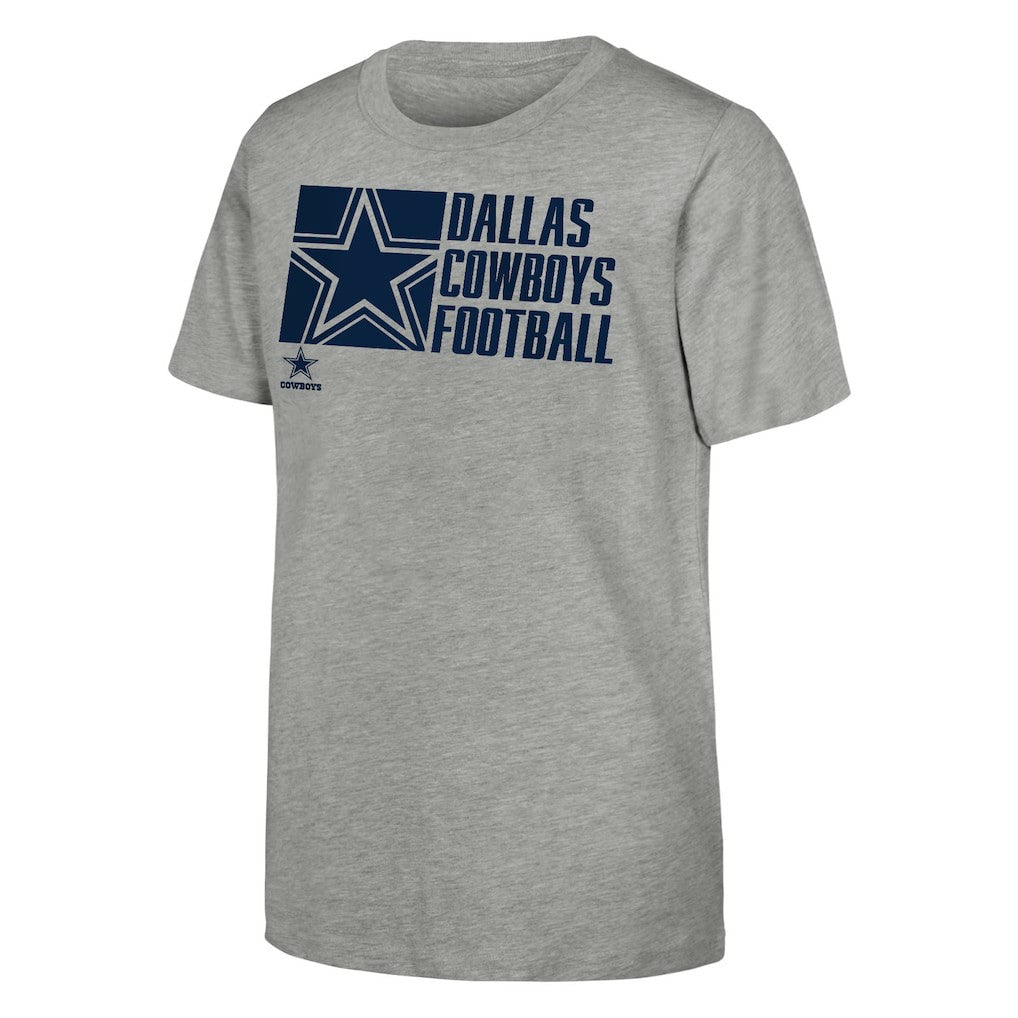 Dallas Cowboys Outerstuff Youth Post Game T-Shirt Heather Gray | NFL
