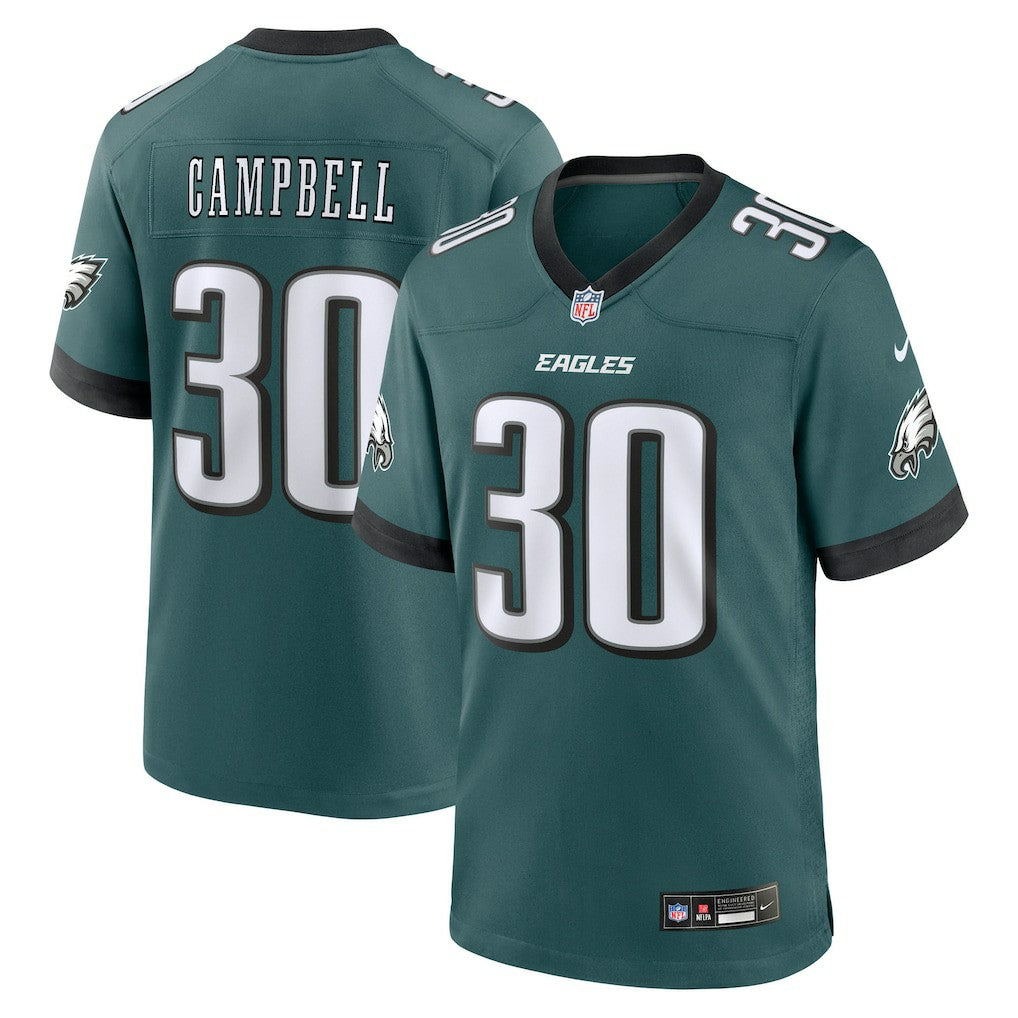 Jihaad Campbell Philadelphia Eagles 2025 NFL Draft First Round Pick Game Jersey Green | Nike for Sale