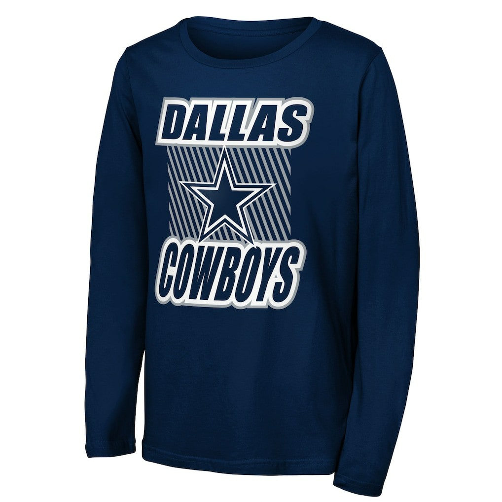 Dallas Cowboys Outerstuff Youth Never Settle Long Sleeve T-Shirt Navy | NFL