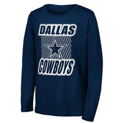 Dallas Cowboys Outerstuff Youth Never Settle Long Sleeve T-Shirt Navy | NFL