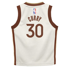 Stephen Curry Golden State Warriors Preschool 2025/26 City Edition Swingman Jersey Tan - NBA