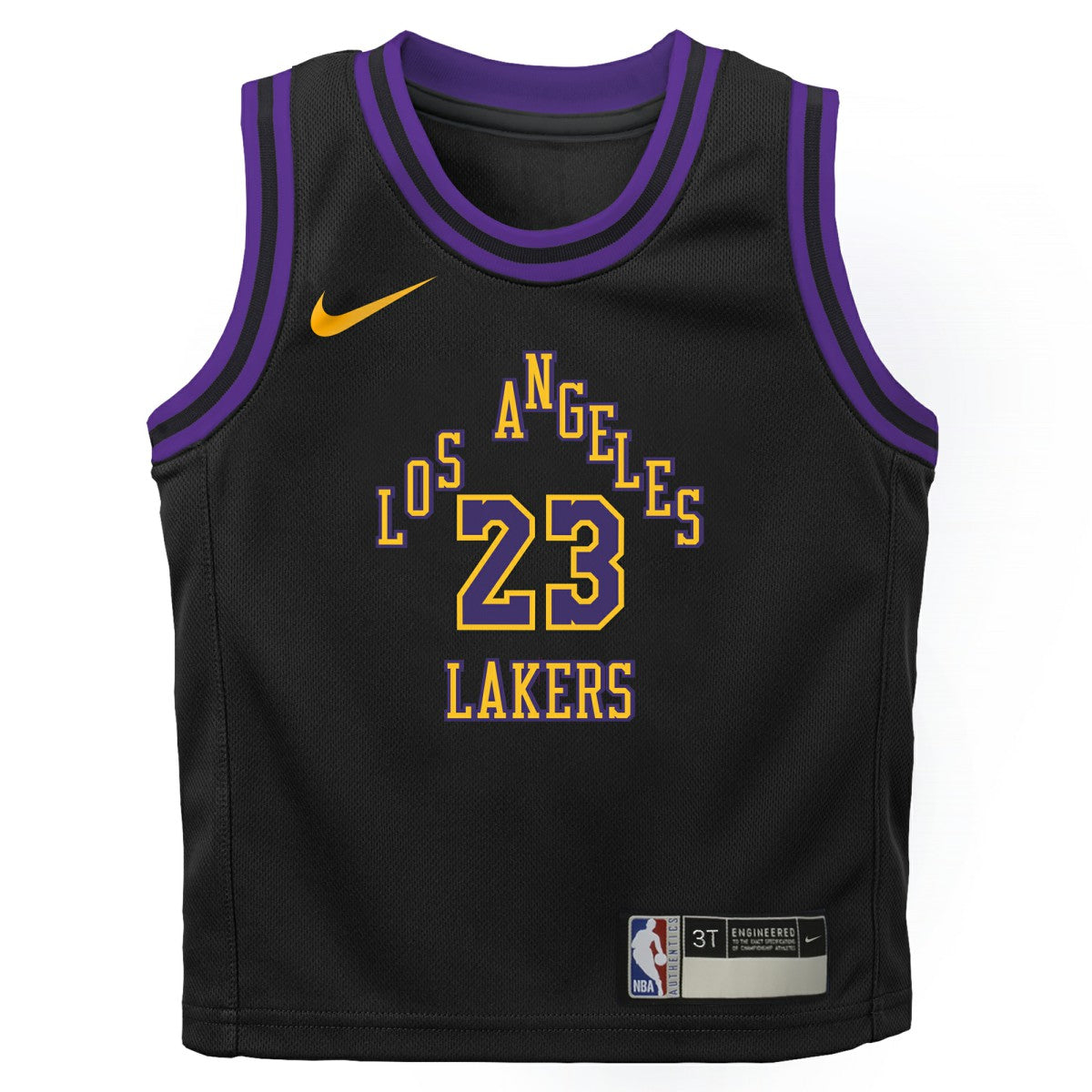 LeBron James Los Angeles Lakers Preschool 2025/26 City Edition Swingman Jersey Black - NBA