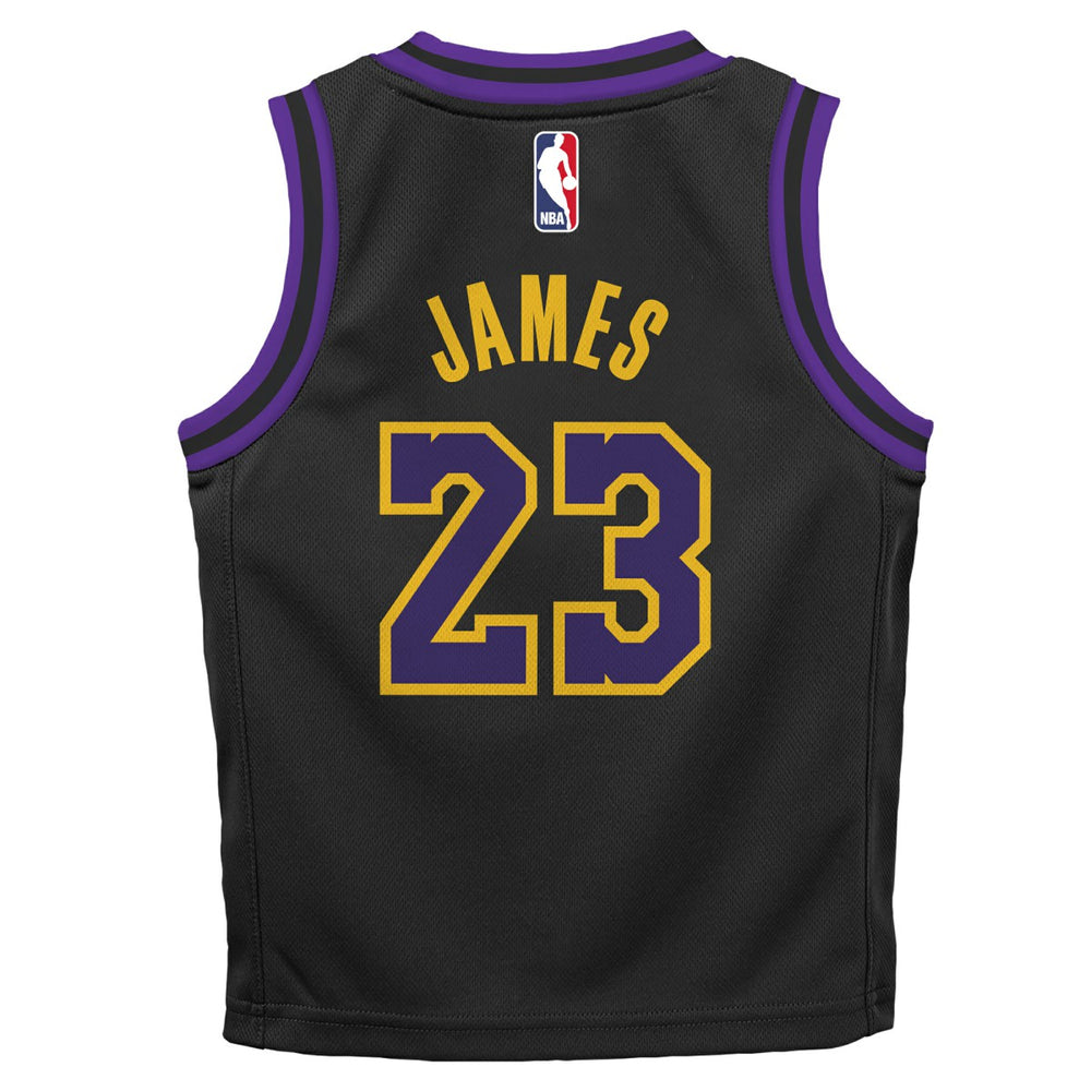 LeBron James Los Angeles Lakers Preschool 2025/26 City Edition Swingman Jersey Black - NBA