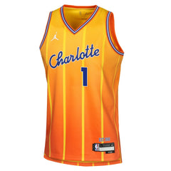 LaMelo Ball Charlotte Hornets Youth 2025/26 City Edition Swingman Jersey Orange - NBA
