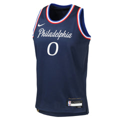 Tyrese Maxey Philadelphia 76ers Youth 2025/26 City Edition Swingman Jersey Navy - NBA