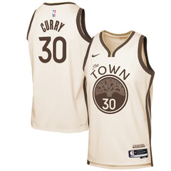 Stephen Curry Golden State Warriors Youth 2025/26 City Edition Swingman Jersey Tan - NBA
