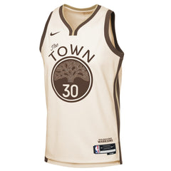 Stephen Curry Golden State Warriors Youth 2025/26 City Edition Swingman Jersey Tan - NBA