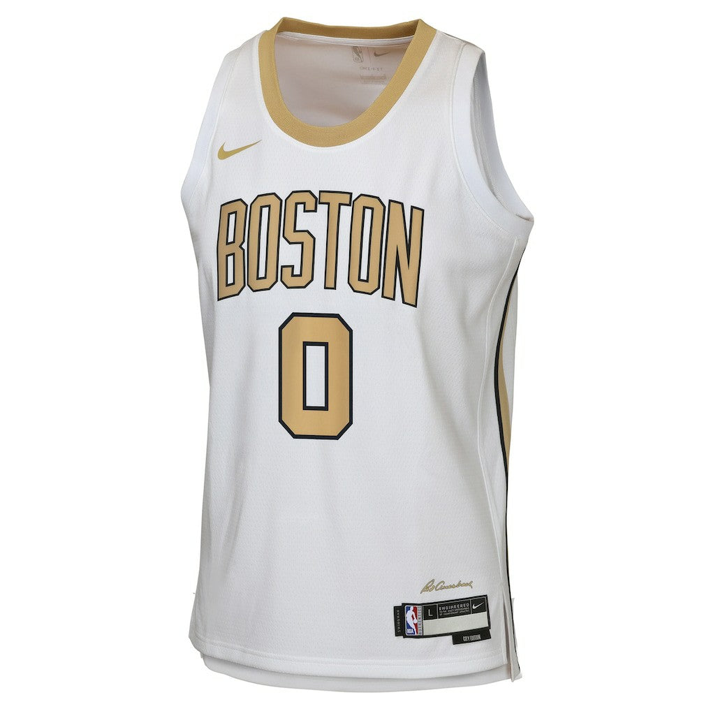 Jayson Tatum Boston Celtics Youth 2025/26 City Edition Swingman Jersey White - NBA