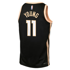 Trae Young Atlanta Hawks Youth 2025/26 City Edition Swingman Jersey Black - NBA