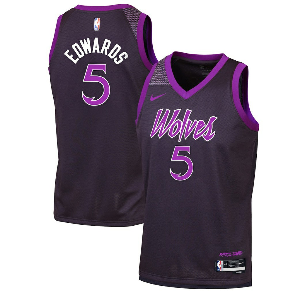Anthony Edwards Minnesota Timberwolves Youth 2025/26 City Edition Swingman Jersey Purple - NBA