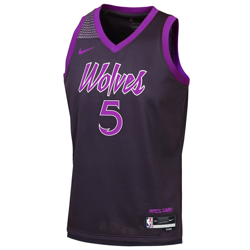 Anthony Edwards Minnesota Timberwolves Youth 2025/26 City Edition Swingman Jersey Purple - NBA