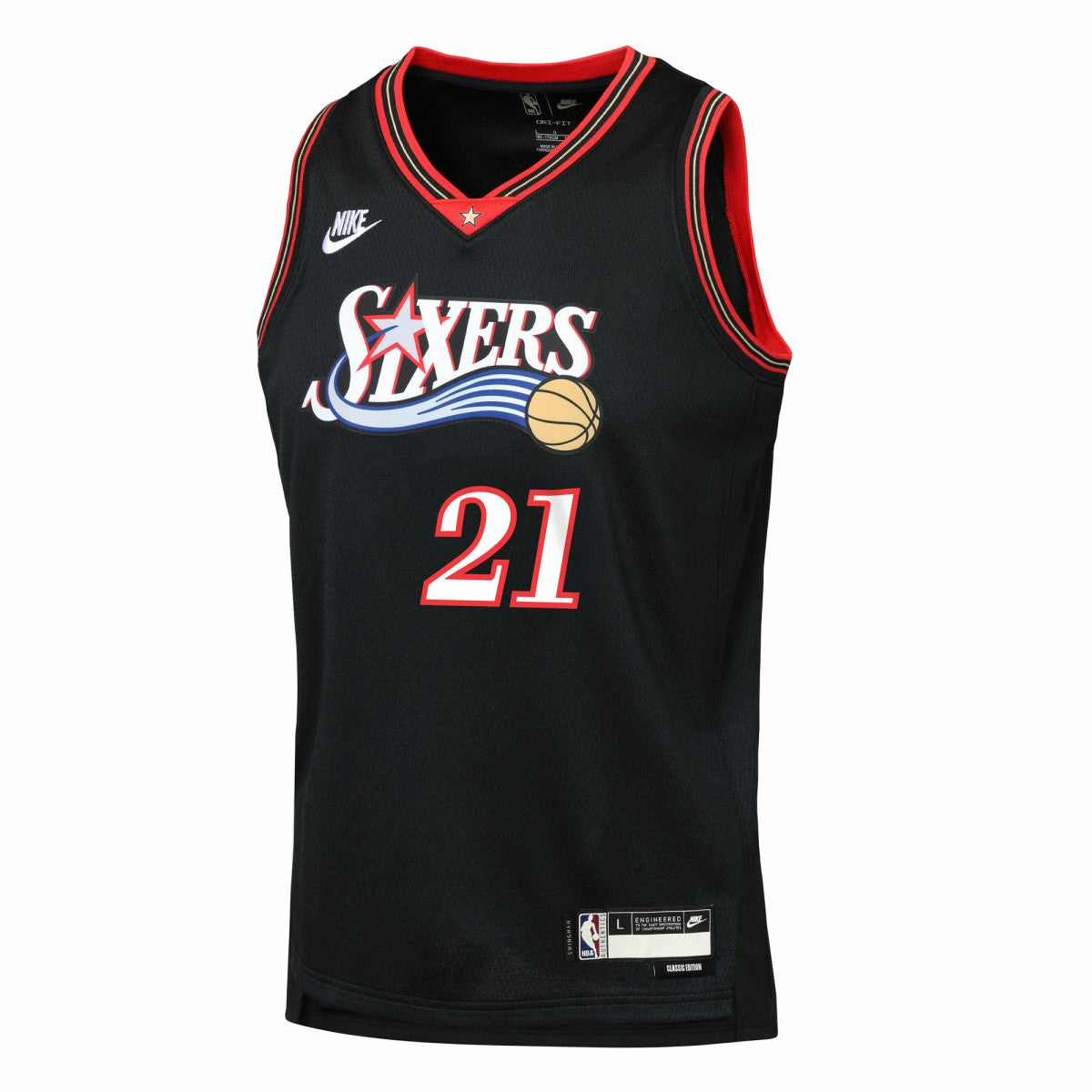 Joel Embiid Philadelphia 76ers Youth Swingman Jersey Classic Edition Black - NBA