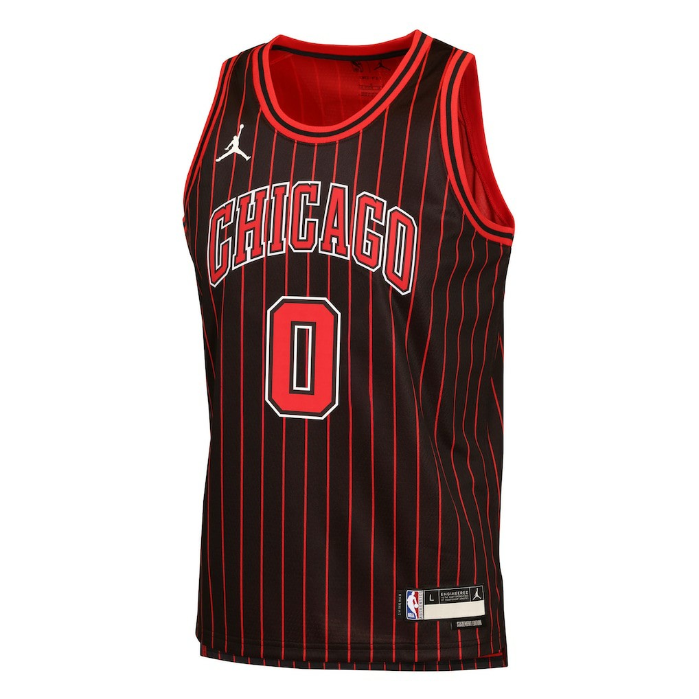 Coby White Chicago Bulls Jordan Brand Youth Swingman Jersey Statement Editi- Black - NBA
