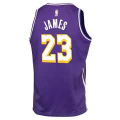 LeBron James Los Angeles Lakers Jordan Brand Youth Swingman Jersey Statement Edition Purple - NBA