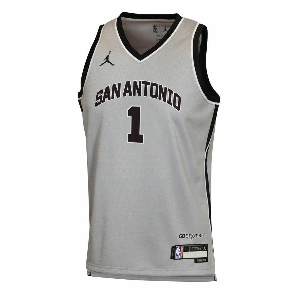 Victor Wembanyama San Antonio Spurs Jordan Brand Youth Swingman Jersey Statement Edition Silver - NBA