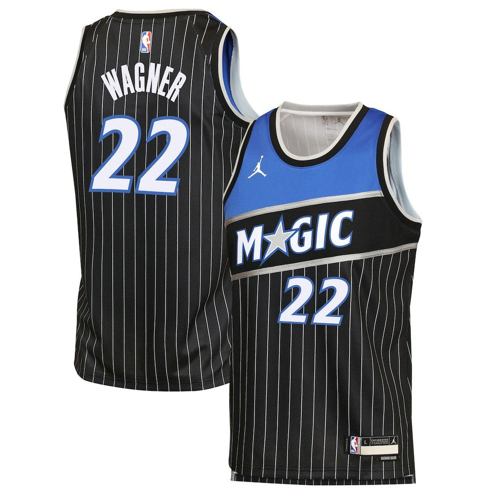 Franz Wagner Orlando Magic Jordan Brand Youth Swingman Jersey Statement Edition Black - NBA