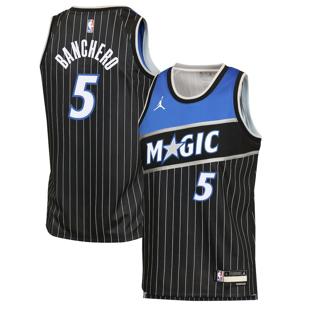 Paolo Banchero Orlando Magic Jordan Brand Youth Swingman Jersey Statement Edition Black - NBA