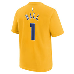 LaMelo Ball Charlotte Hornets Youth 2025/26 City Edition Name & Number T-Shirt Yellow - NBA
