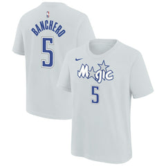 Paolo Banchero Orlando Magic Youth 2025/26 City Edition Name & Number T-Shirt Silver - NBA