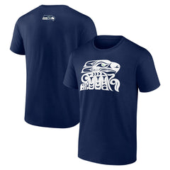 Seattle Seahawks Muckleshoot Tribe T-Shirt College Navy | NFL