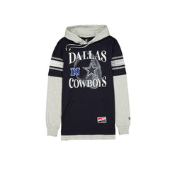 Dallas Cowboys New Era Twofer Layered Long Sleeve Hoodie T-Shirt Navy | NFL