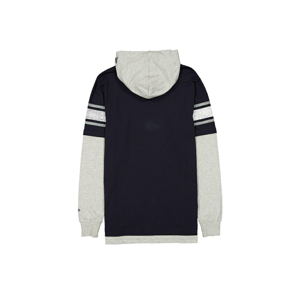 Dallas Cowboys New Era Twofer Layered Long Sleeve Hoodie T-Shirt Navy | NFL