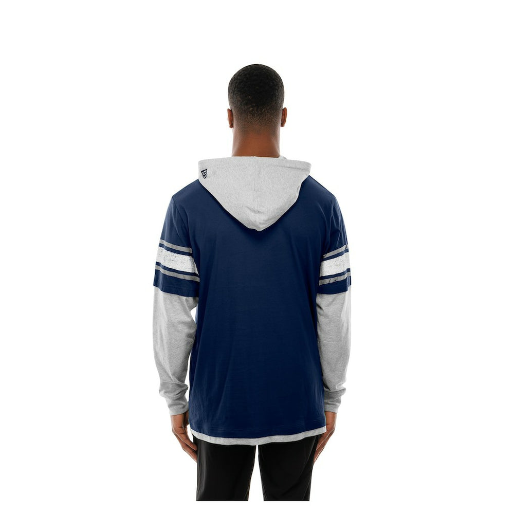 Dallas Cowboys New Era Twofer Layered Long Sleeve Hoodie T-Shirt Navy | NFL