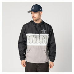 Dallas Cowboys New Era Ripstop Quarter-Zip Hooded Windbreaker Navy | NFL