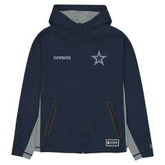 Dallas Cowboys New Era Combine Authentic Raglan Scuba Full-Zip Hoodie Navy | NFL
