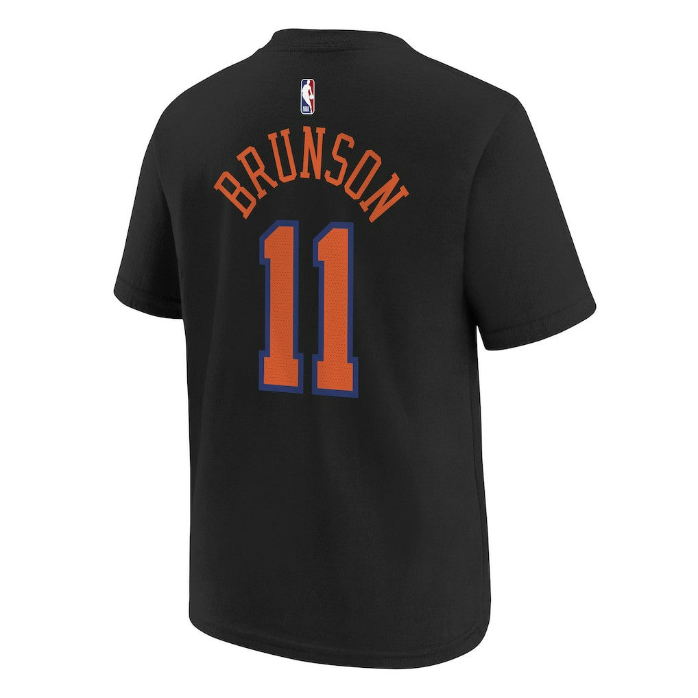Jalen Brunson New York Knicks Jordan Brand Youth Statement Edition Name & Number T-Shirt Black - NBA