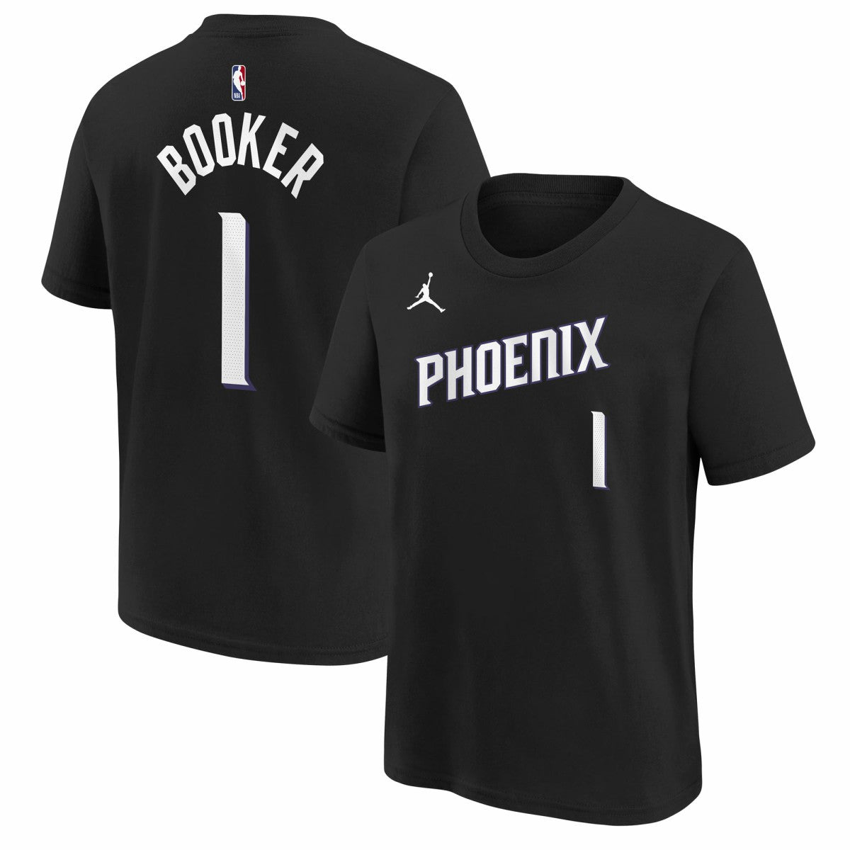 Devin Booker Phoenix Suns Jordan Brand Youth Statement Edition Name & Number T-Shirt Black - NBA