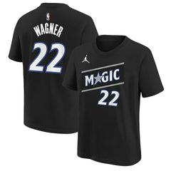 Franz Wagner Orlando Magic Jordan Brand Youth Statement Edition Name & Number T-Shirt Black - NBA