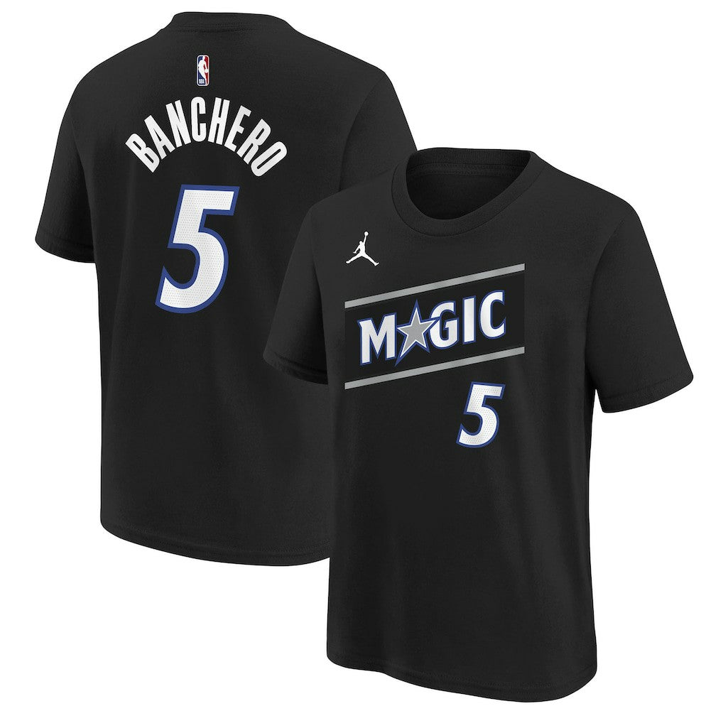 Paolo Banchero Orlando Magic Jordan Brand Youth Statement Edition Name & Number T-Shirt Black - NBA